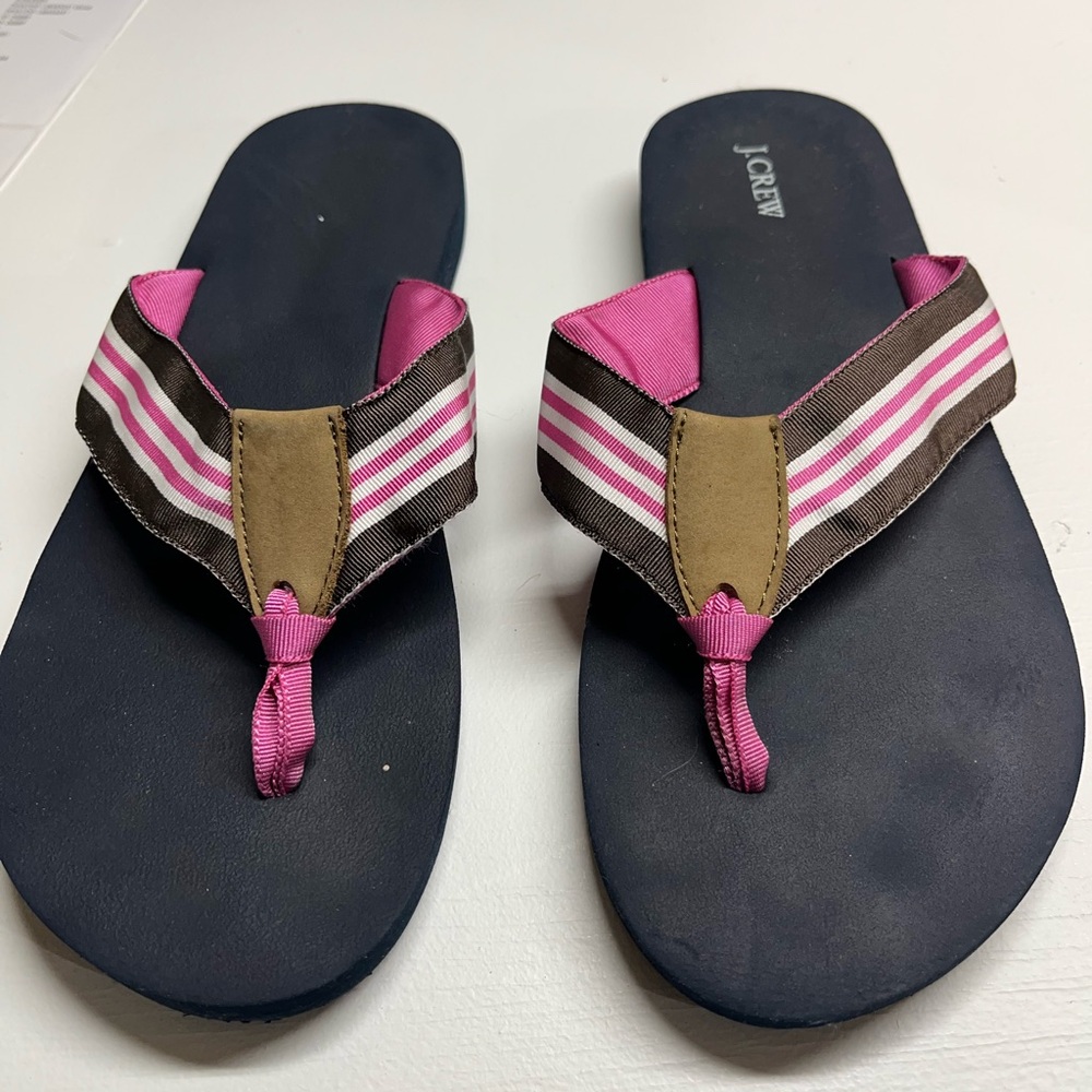 J. Crew Pink and Brown‎ Sandals